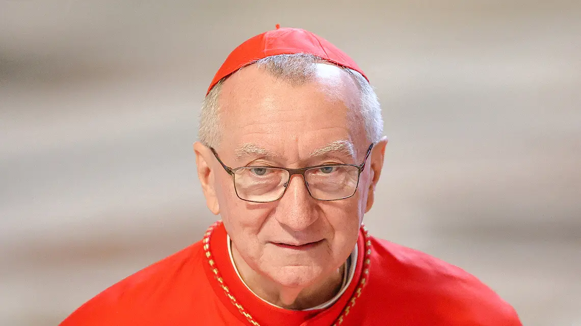Sekretarz stanu Stolicy Apostolskiej Kardynał Pietro Parolin. Watykan, maj 2025 r. // Fot. Grzegorz Galązka / East News
