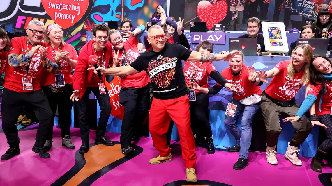 Jerzy Owsiak podczas 31 Finału Wielkiej Orkiestry Świątecznej Pomocy w Warszawie. 29 stycznia 2023 r. // Fot. Paweł Wodzyński / East News