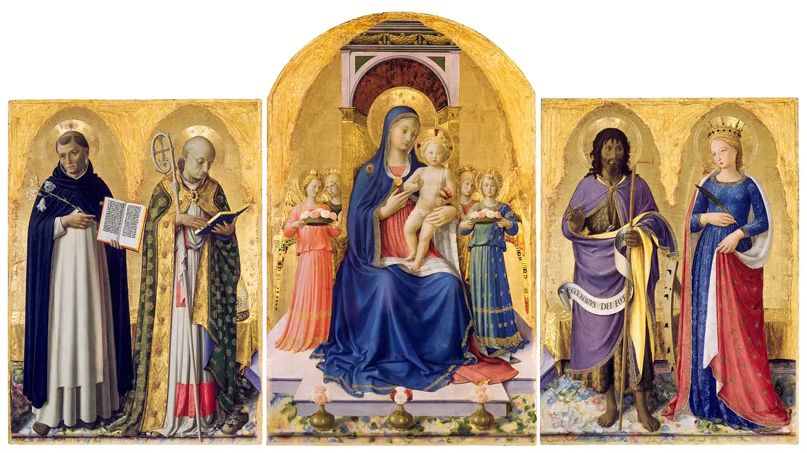 Fra Angelico, Tryptyk z Perugii, ok. 1437-43 r. . Galleria Nazionale dell’Umbria, Perugia // Dzięki uprzejmości Ministerstwa Kultury Republiki Włoskiej - Musei Nazionali di Perugia - Galleria Nazionale dell’Umbria, Perugia / Foto Tecnireco