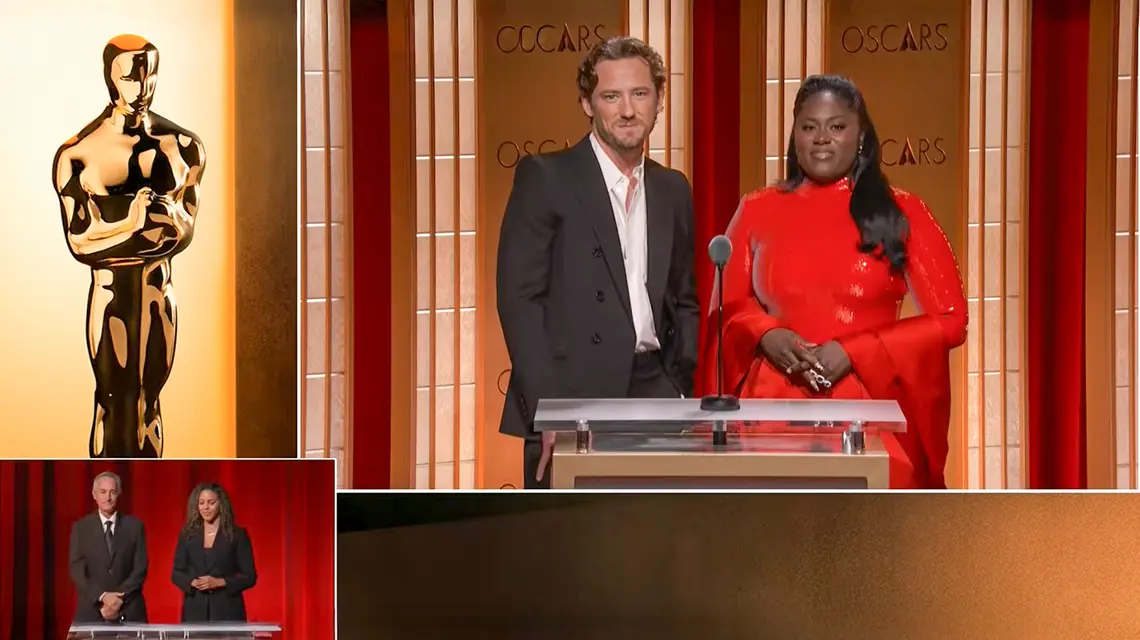 Ogłoszenie nominacji do nagrody Oscar - Lewis Pullman i Danielle Brooks w towarzystwie tłumaczy języka migowego.. Kalifornia, 22 stycznia 2026 r. // YouTube / materiały prasowe
