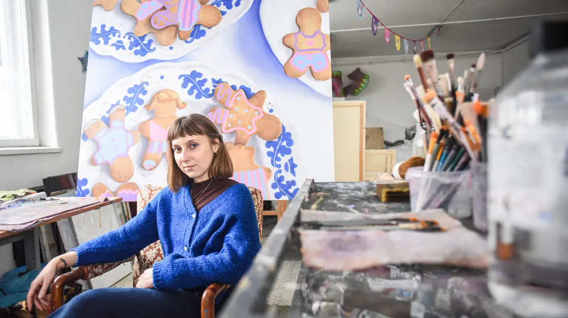 Julia Szymczykowska w swojej pracowni. Kraków, 23 stycznia 2026 r. // Fot. Jacek Taran