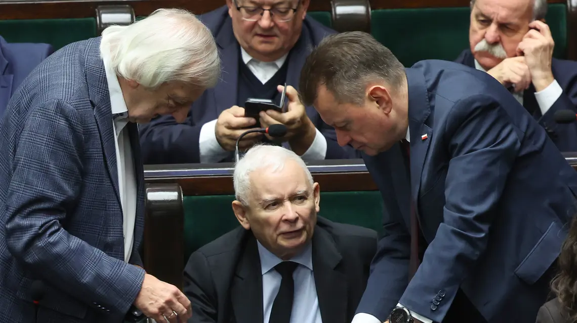 Jarosław Kaczyński na posiedzeniu Sejmu X kadencji. Warszawa, 20 listopada 2025 r. // Fot. Andrzej Iwańczuk / Reporter