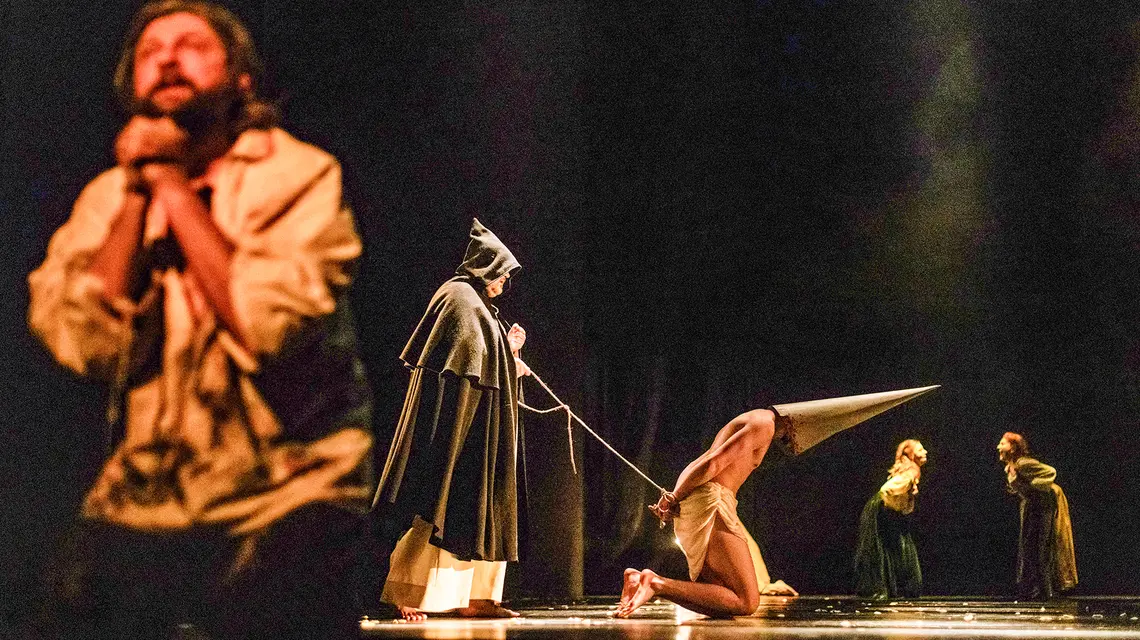 Spektakl „Między nogami Leny, czyli »Zaśnięcie Najświętszej Marii Panny« według Caravaggia”, reż. Agata Duda-Gracz, Teatr Śląski // Fot. Przemysław Jendroska / Teatr Śląski