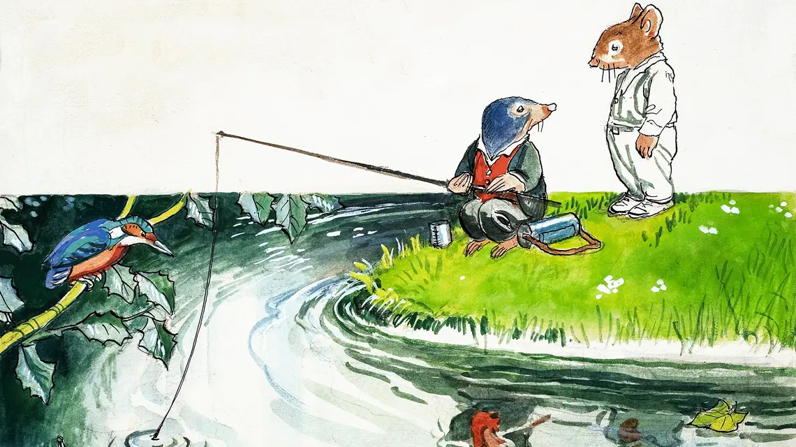 Szczur Wodny i Kret, ilustracje Philipa Mendozy do książki „O czym szumią wierzby” Kennetha Grahame’a // Look and Learn / Bridgeman Images / Photo Power