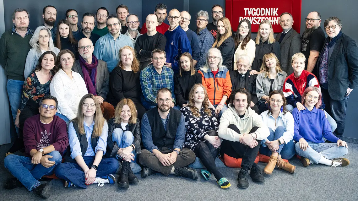 Zespół Tygodnika Powszechnego. Redakcja TP przy ulicy Dworskiej w Krakowie, luty 2026 r. // Fot. Grażyna Makara