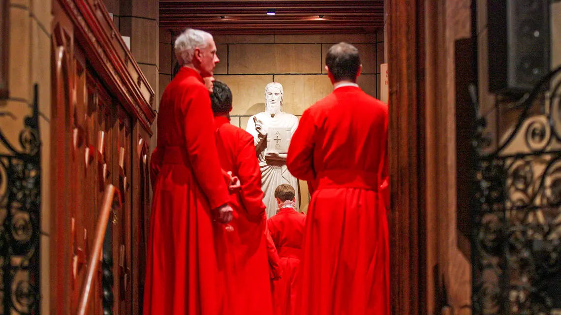 „Mesjasz” G.F. Händla w wykonaniu orkiestry Concert Royal oraz chóru chłopięco-męskiego z kościoła św. Tomasza w Nowym Jorku, grudzień 2013 r. // Fot. Hiroyuki Ito / Getty Images 