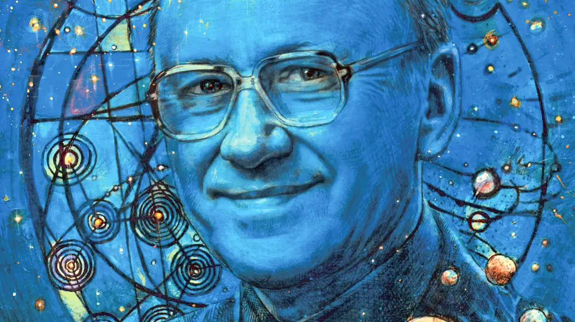 Ksiądz profesor Michał Heller // Rys. Marcin Bondarowicz dla „TP"