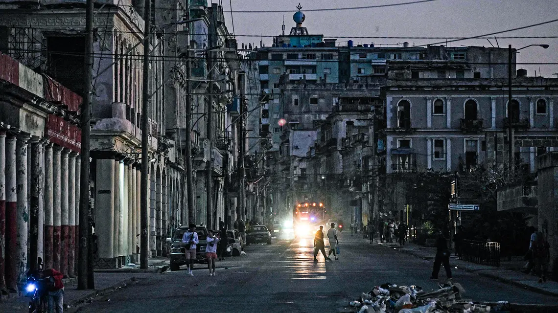 Hawana bez prądu, 21 lutego 2026 r. // Fot. Yamil Lage / AFP / East News