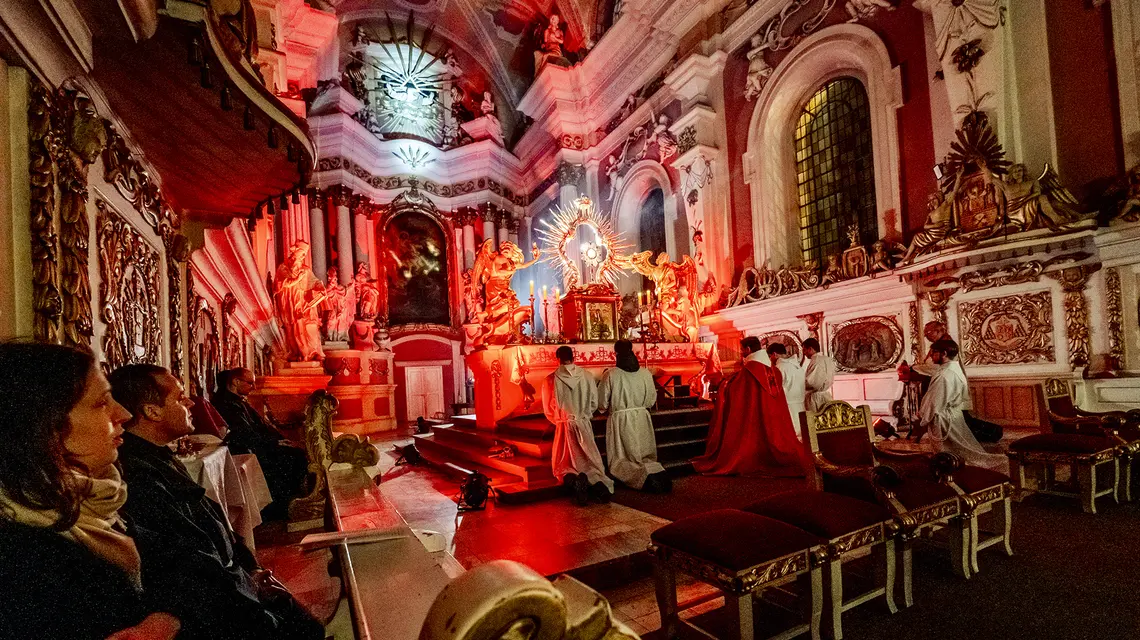 Akademickie Gorzkie Żale w Kościele Franciszkanów w Poznaniu, 18 lutego 2024 r. // Fot. Lech Paluszczak / Forum 