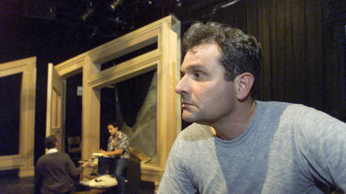 Denis Johnson podczas prób do sztuki wg jego opowiadania „Hellhounds on My Trail”. San Francisco, 2010 r. // Fot. Liz Hafalia / San Francisco Chronicle / AP / East News