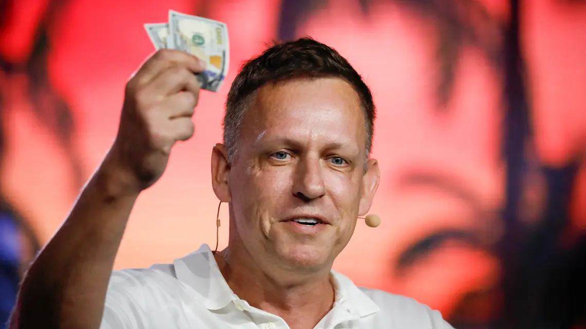 Peter Thiel podczas konferencji Bitcoin 2022. Miami, 7 kwietnia 2022 r. // Fot. Eva Marie Uzcategui / Getty Images