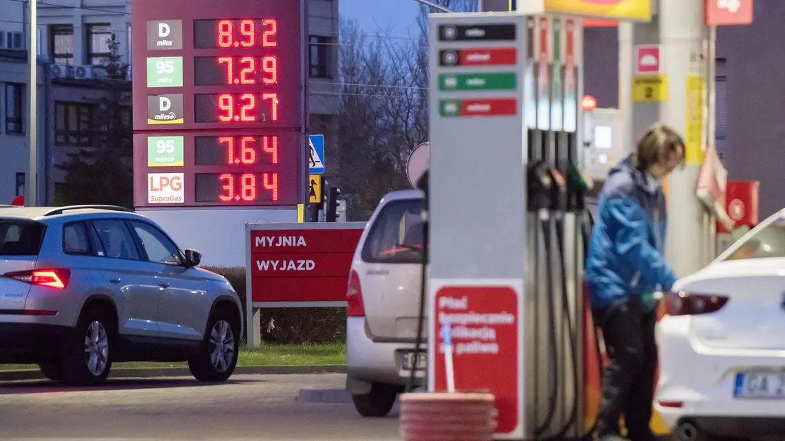 Stacja paliw w Gdańsku. 26 marca 2026 r. // Fot. Wojciech Stróżyk / Reporter