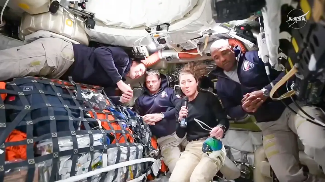 Konferencja prasowa załogi Artemis II, 2 kwietnia 2026 r. // NASA 