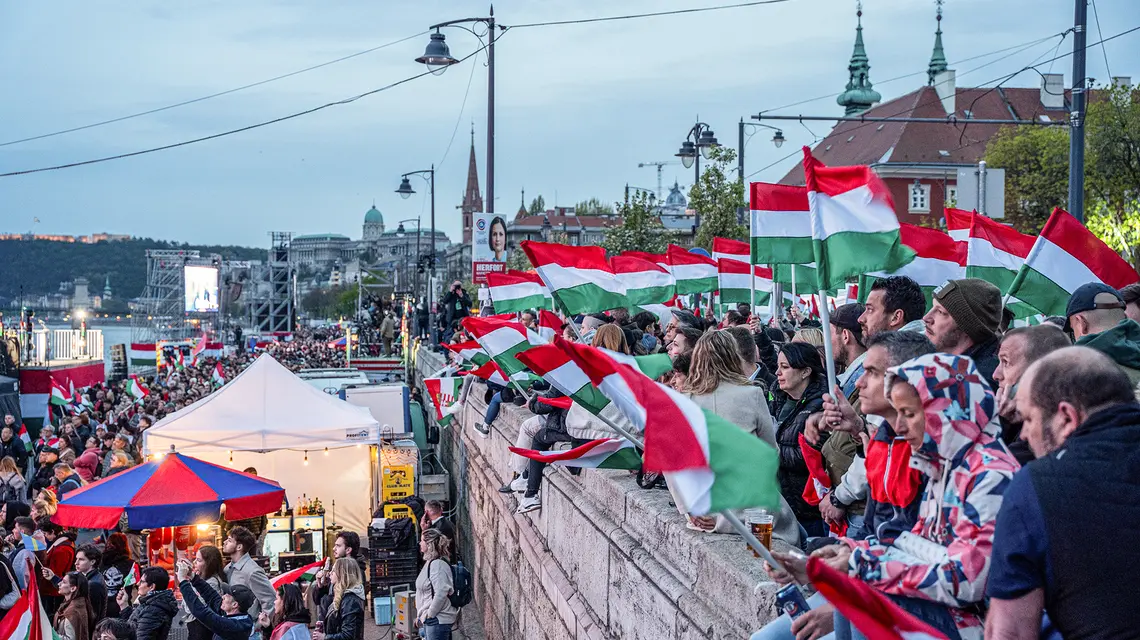 Wybory parlamentarne na Węgrzech. Budapeszt, 12 kwietnia 2026 r. // Fot. Marek Bednarz / East News