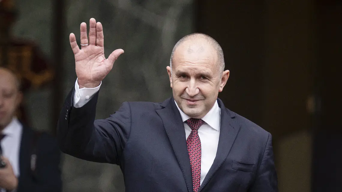 Rumen Radew były prezydent Bułgarii. Sofia, 23 stycznia 2026 r. // Fot. Nikolay Doychinov / AFP / East News