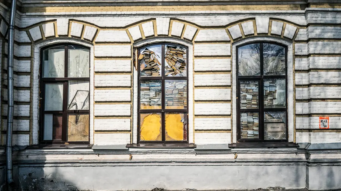 Charków podczas inwazji rosyjskiej na Ukrainę. 25 marca 2023 r. // Fot. Jose Colon / Anadolu Agency / Getty Images
