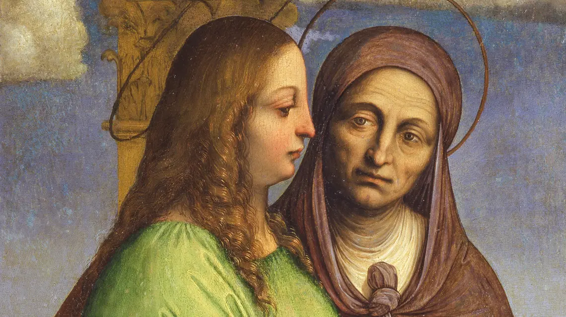 Marta i Maria Magdalena (fragment), obraz autorstwa Giovanniego Agostino da Lodi, pierwsza połowa XVI w., Museo di Castelvecchio, Werona // Fine Art Images / BE&W