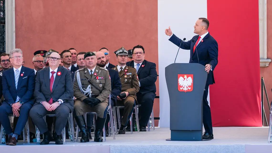 Karol Nawrocki na obchodach Święta Konstytucji. Warszawa, 3 maja 2026 r. // Fot. Roman Koziel / Zuma Press / Forum
