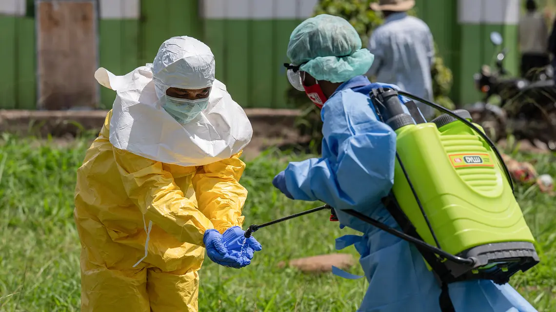 Epidemia eboli. Rwampara w Kongo, 20 maja 2026 r. // Fot. Moses Sawasawa / AP / East News