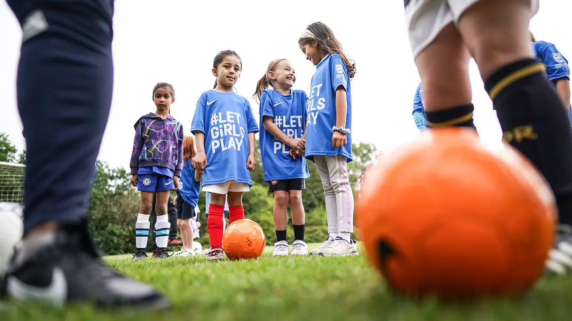 YFA's Let Girls Play Big Football Day, akcja zachęcająca kluby w całej Anglii do wspierania piłki nożnej dziewczynek, 2023 r. // Fot. Aaron Chown / PA / Getty Images