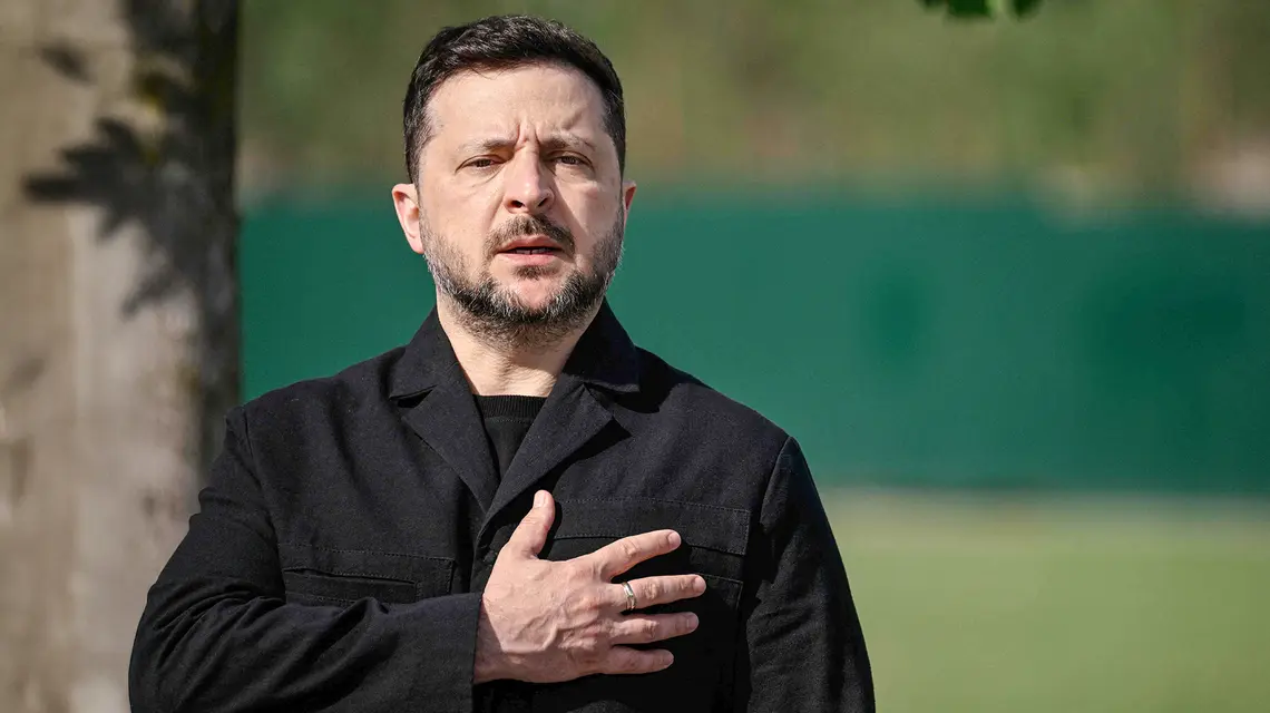 Prezydent Ukrainy Wołodymyr Zełenski. Kijów, 25 maja 2026 r. // Fot. Genya Savilov / AFP / East News