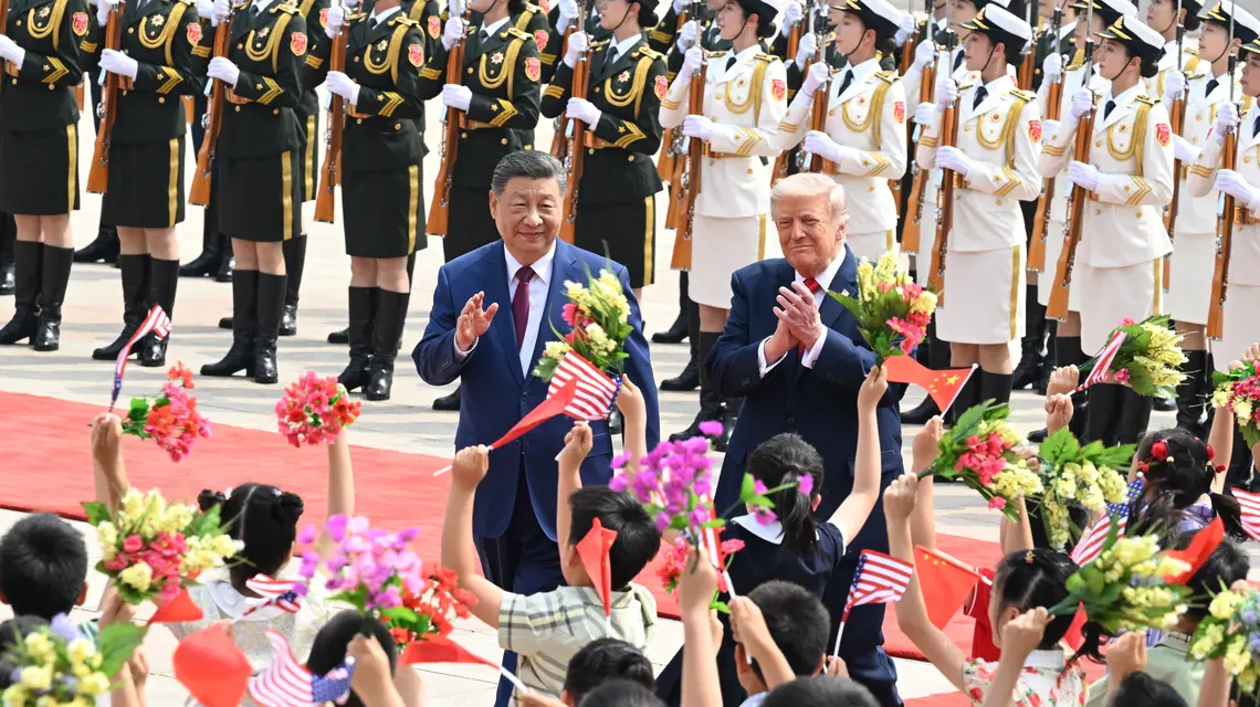 Xi Jinping i Donald Trump w Beijing 14 maja 2026 roku // Fot. Xinhua/Rao Aimin
