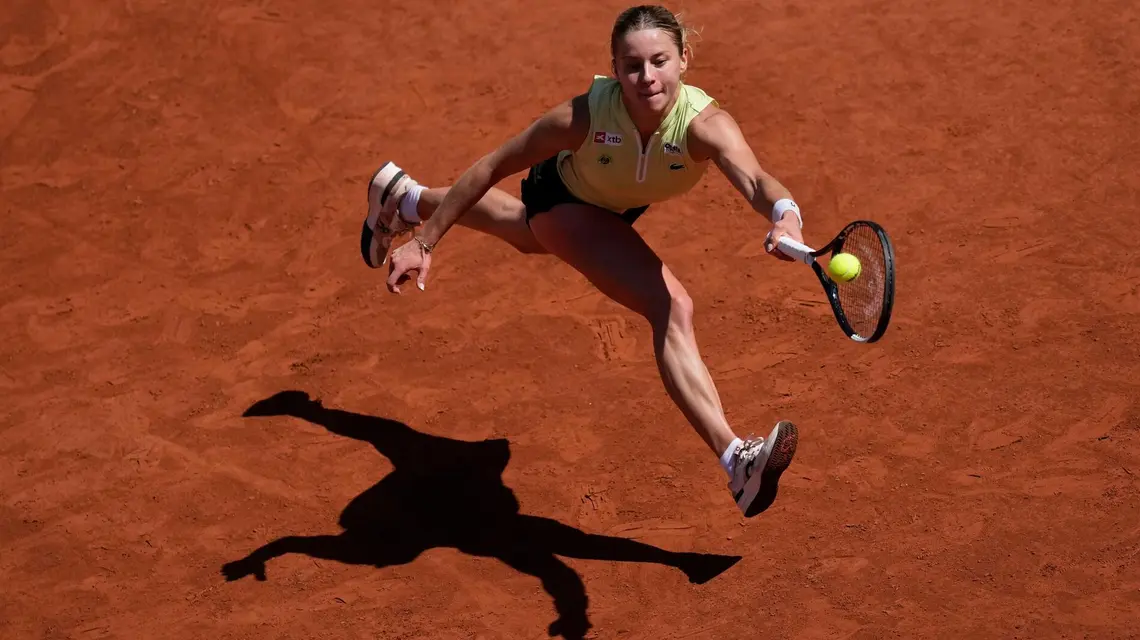 Maja Chwalińska podczas finału turnieju Roland Garros. Paryż, 6 czerwca 2026 r. / FOT. Christophe Ena/Associated Press/East News