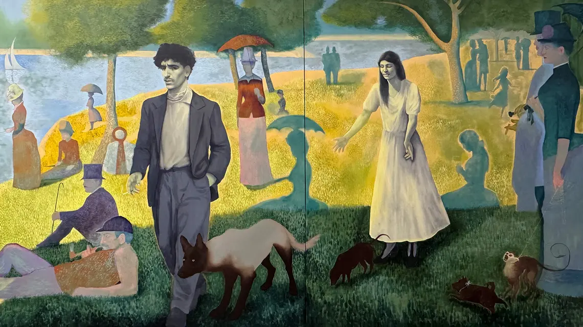 Krzysztof Gil, „Niedzielne popołudnie” (fragment), 2026 r., dyptyk olej, płótno // materiały prasowe