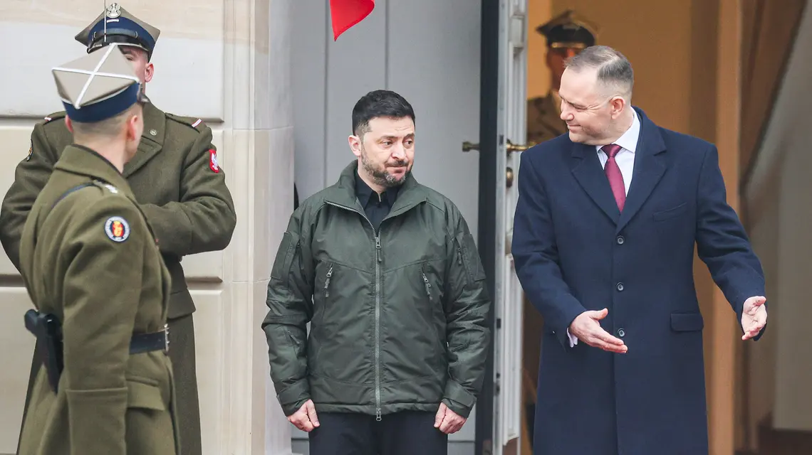 Wizyta prezydenta Wołodymyra Zeleńskiego w Polsce. Warszawa, 19 grudnia 2025 r. // Fot. Wojciech Olkuśnik / East News