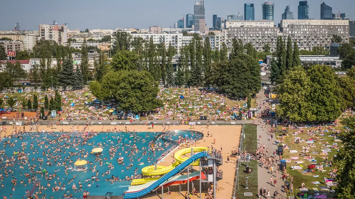 Upały w Warszawie, Park Wodny Moczydło, 28 czerwca, 2026 r. // Fot. Luca Mattia Vigilante / Forum 