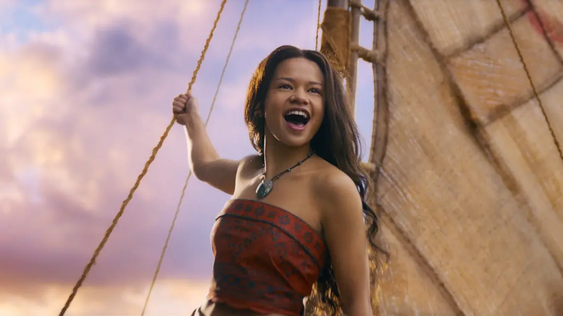 Catherine Laga'aia jako Moana w filmie „Vaiana”, reż. Thomas Kail. dystr. Disney Polska // materiały prasowe 