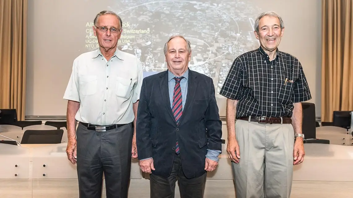 Peter van Nieuwenhuizen, Sergio Ferrara i Daniel Z. Freedman / CERN