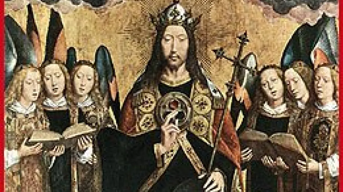 Hans Memling "Chrystus w otoczeniu muzykujących aniołów", 1480 r. / 