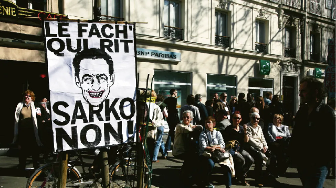 Strajkujący Francuzi domagali się zwiększenia wynagrodzeń i lepszej ochrony przed kryzysem. Paryż, 19 marca 2009 r. / fot. De Russe Axelle, Abaca, Fotolink / 