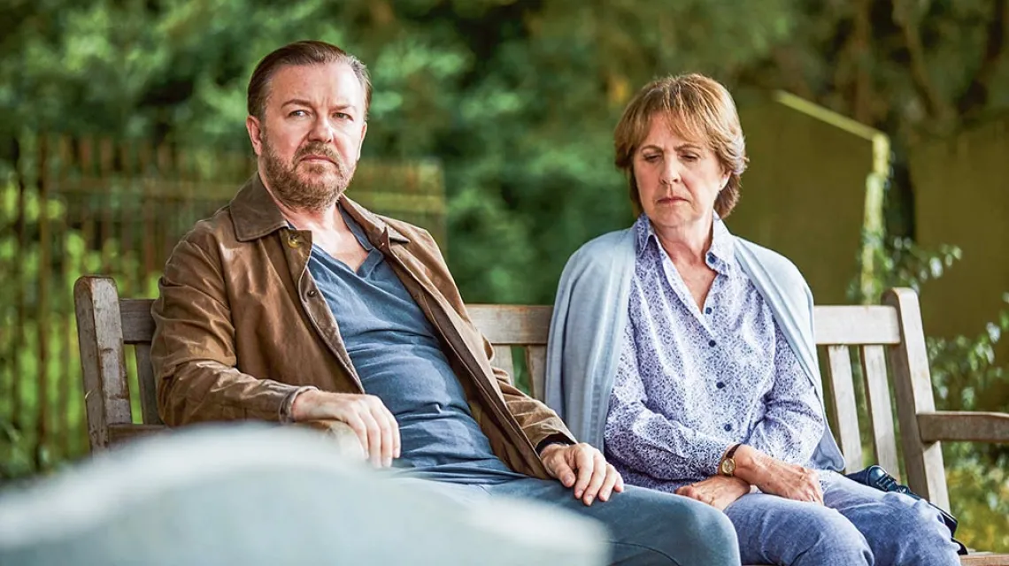 Ricky Gervais i Penelope Wilton w miniserialu „After Life” / MATERIAŁY PRASOWE NETFLIX