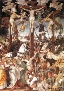 Gaudenzio Ferrari "Ukrzyżowanie", Varallo kościół Santa Maria delle Grazie, 1513 r. / 