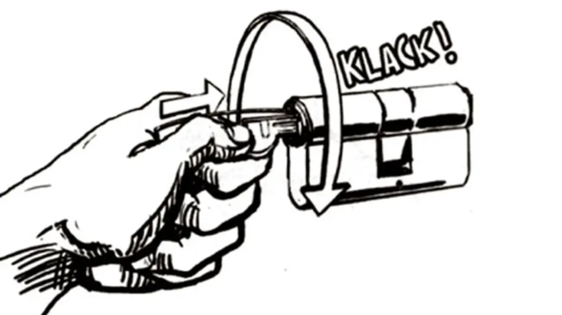 Ilustracja pochodzi z "Tajnej wiedzy ślusarskiej". Praktycznie każdy problem autor zwizualizował - uważny praktykant nie będzie miał kłopotu, gdy zgubi klucz / 