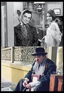 Krystyna Feldman w filmach "Kapitan Sowa na tropie" (1965, obok Pola Raksa) i "Mój Nikifor" (2004). / 