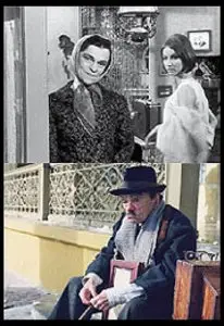 Krystyna Feldman w filmach "Kapitan Sowa na tropie" (1965, obok Pola Raksa) i "Mój Nikifor" (2004). / 
