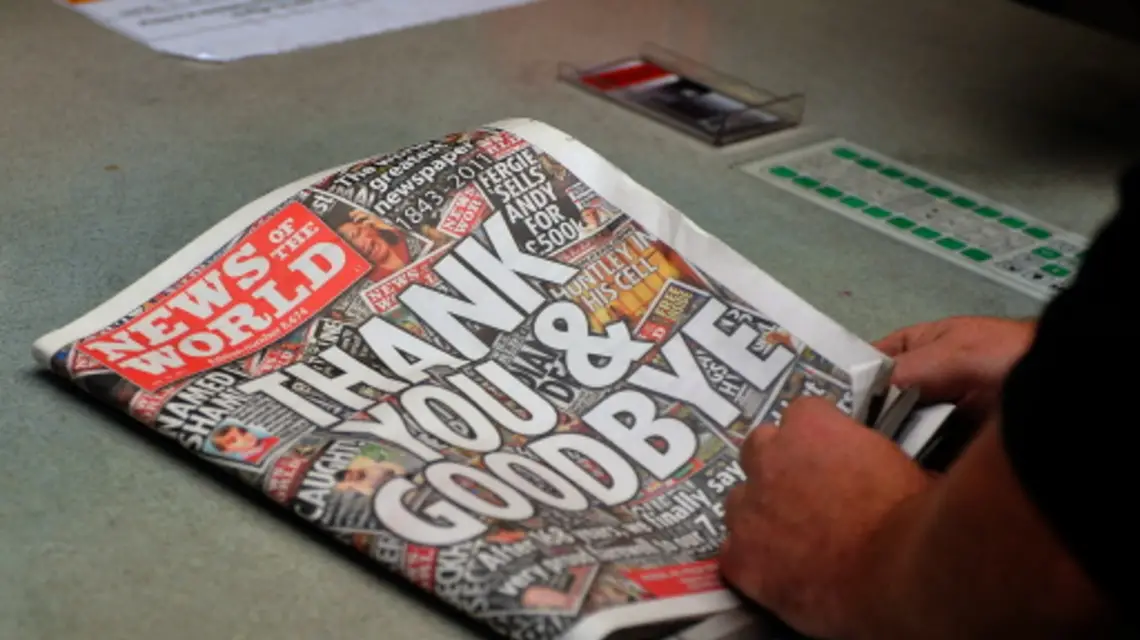Ostatni numer tygodnika "News of the World" / fot. AFP / 