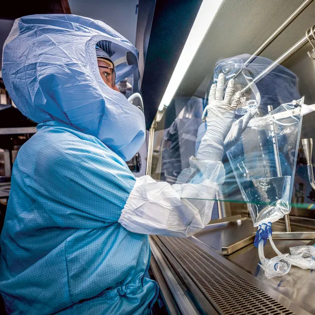 Laboratorium firmy BioNTech produkującej szczepionkę mRNA przeciwko COVID-19. Marburg, Niemcy, 27 marca 2021 r. / THOMAS LOHNES / AFP / EAST NEWS