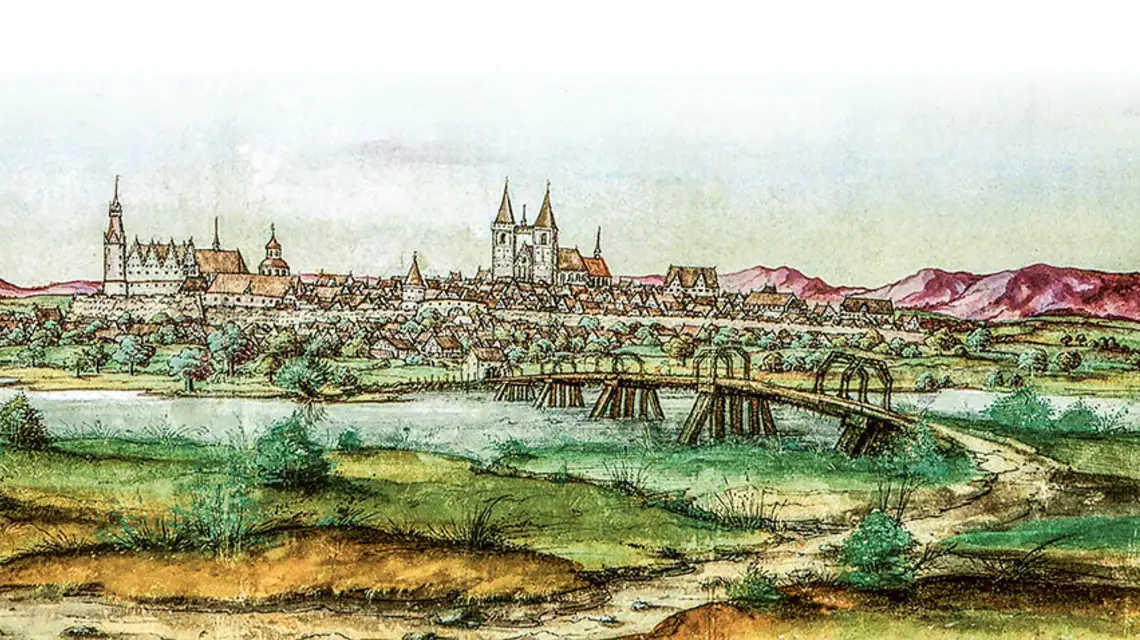 Wittenberga ok. 1536 r. Rycina w Universitätsbibliothek Würzburg / WIKIPEDIA.ORG
