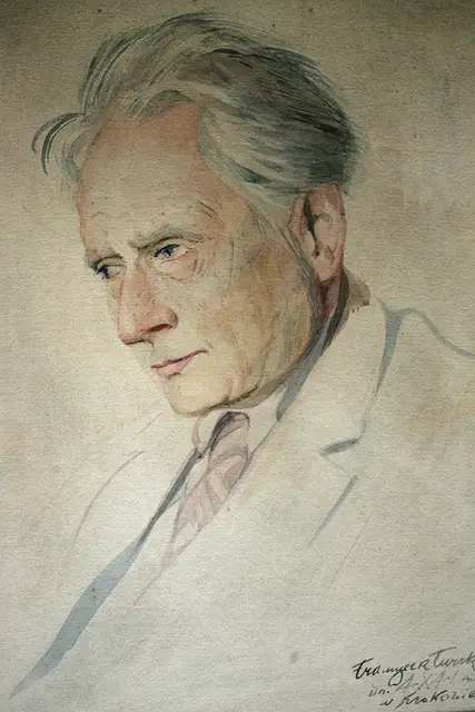 Franciszek Turek, Portret Feliksa Nowowiejskiego, akwarela, 1941 r. / 