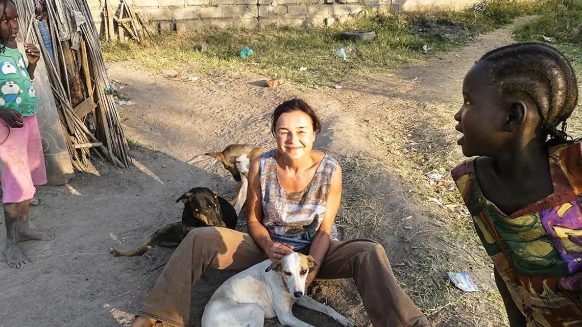 Małgorzata Olasińska-Chart i Mary, Dżuba, styczeń 2015 r. / / ARCHIWUM PRYWATNE