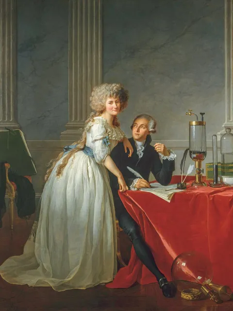Jacques-Louis David, Antoine-Laurent de Lavoisier i jego żona, chemik Marie-Anne Pierrette Paulze, 1788 r. / WIKIPEDIA.ORG