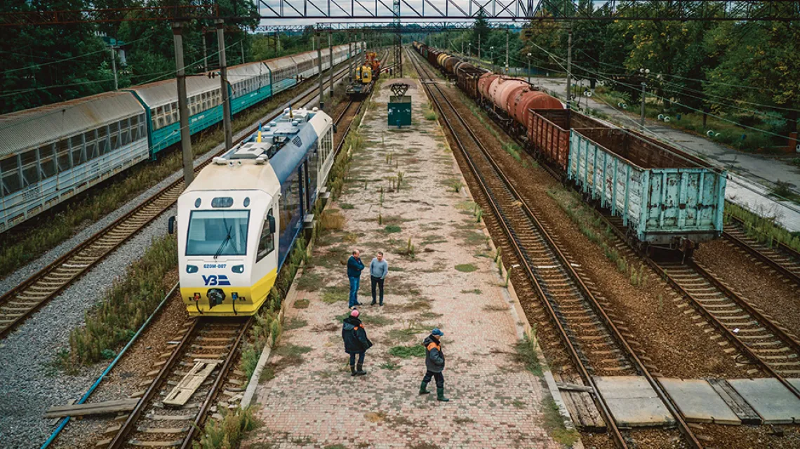 Pierwszy od pół roku ukraiński pociąg przybył do miasta Bałaklija, 14 września 2022 r. / PAWEŁ PIENIĄŻEK