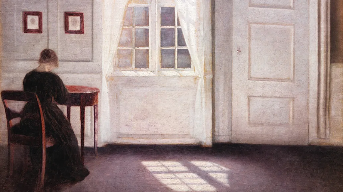 Vilhelm Hammershøi, Wnętrze przy Strandgade z promieniem słonecznym na podłodze, 1901 r. / STATENS MUSEUM FOR KUNST / MATERIAŁY PRASOWE MNK