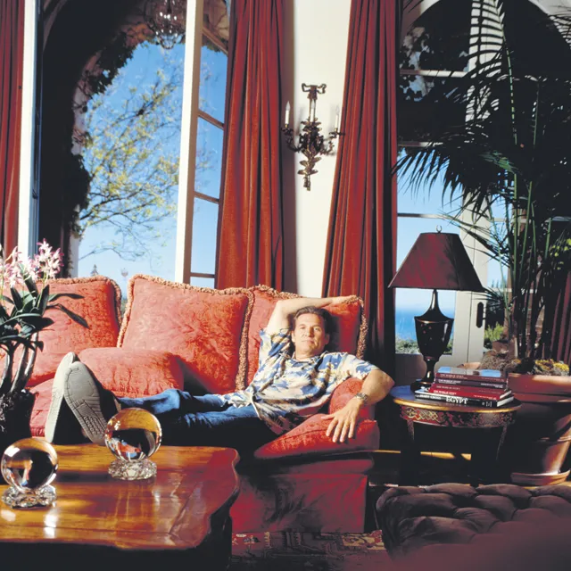 Jeff Bridges w swoim domu, 1999 r. / fot. Adam Knott / Corbis / 