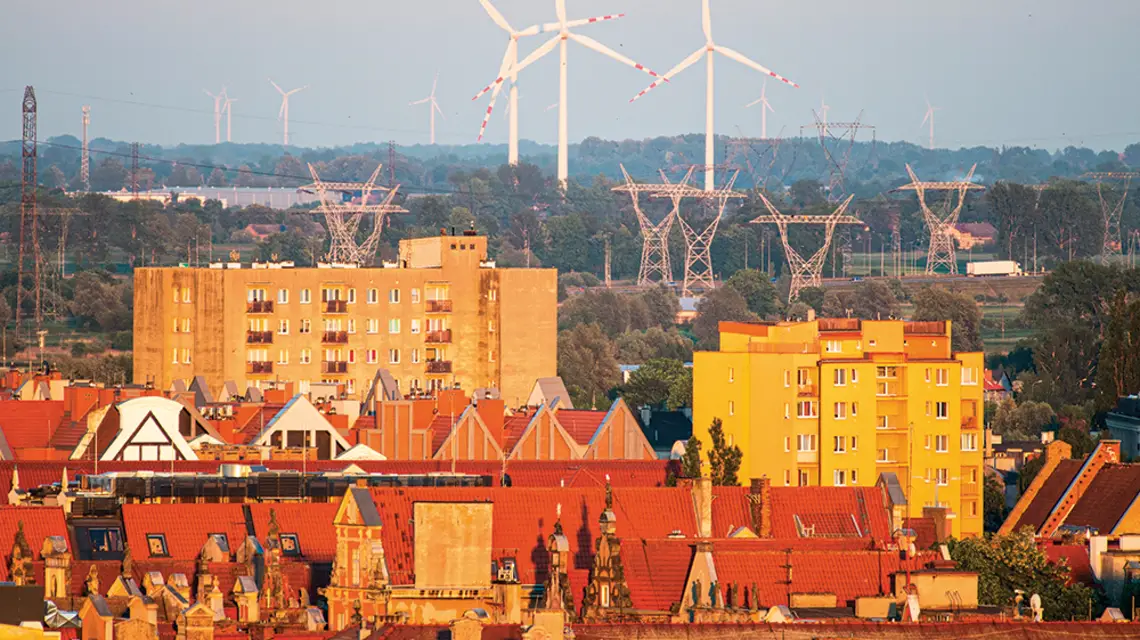 Farma wiatrowa Żuławy w Gdańsku. Czerwiec 2021 r. / WOJCIECH STRÓŻYK / REPORTER