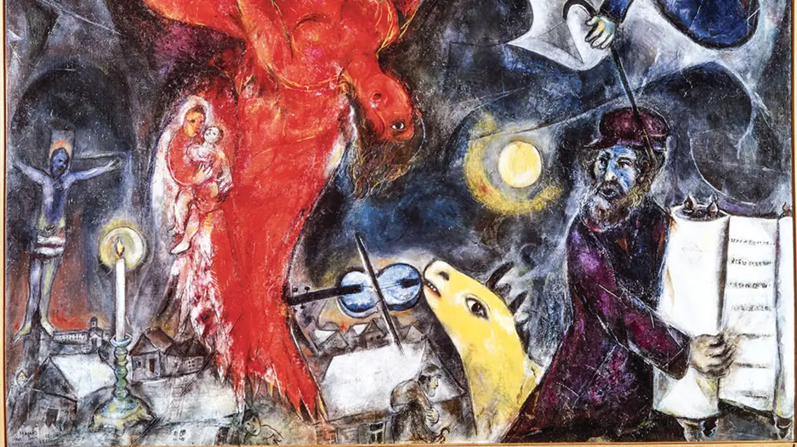Marc Chagall, „Upadający anioł”, 1923-1933, 1947, ze zbiorów Muzeum Sztuki w Bazylei, Szwajcaria / INTERFOTO / FORUM